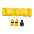 thumbnail image 2 of Manguera de jardín en espiral, manguera de agua para césped portátil para exteriores con conector rápido flexible para grifos, patios, camiones, Amarillo, 2 of 8