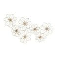 thumbnail image 6 of DecMode Gold Metal Floral Wire Foiled Home Wall Decor with Scroll Accents, 43" x 2" x 21", 6 of 13