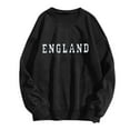 thumbnail image 3 of Women's Fashionable British Style Letter Printed Round Neck Long Sleeved Casual Sports Sweatshirt (1) Hoodie Active Distressed Sweatshirt Women Half Zip Sweatshirt Women Junior Sweatshirts Plain Going, 3 of 3