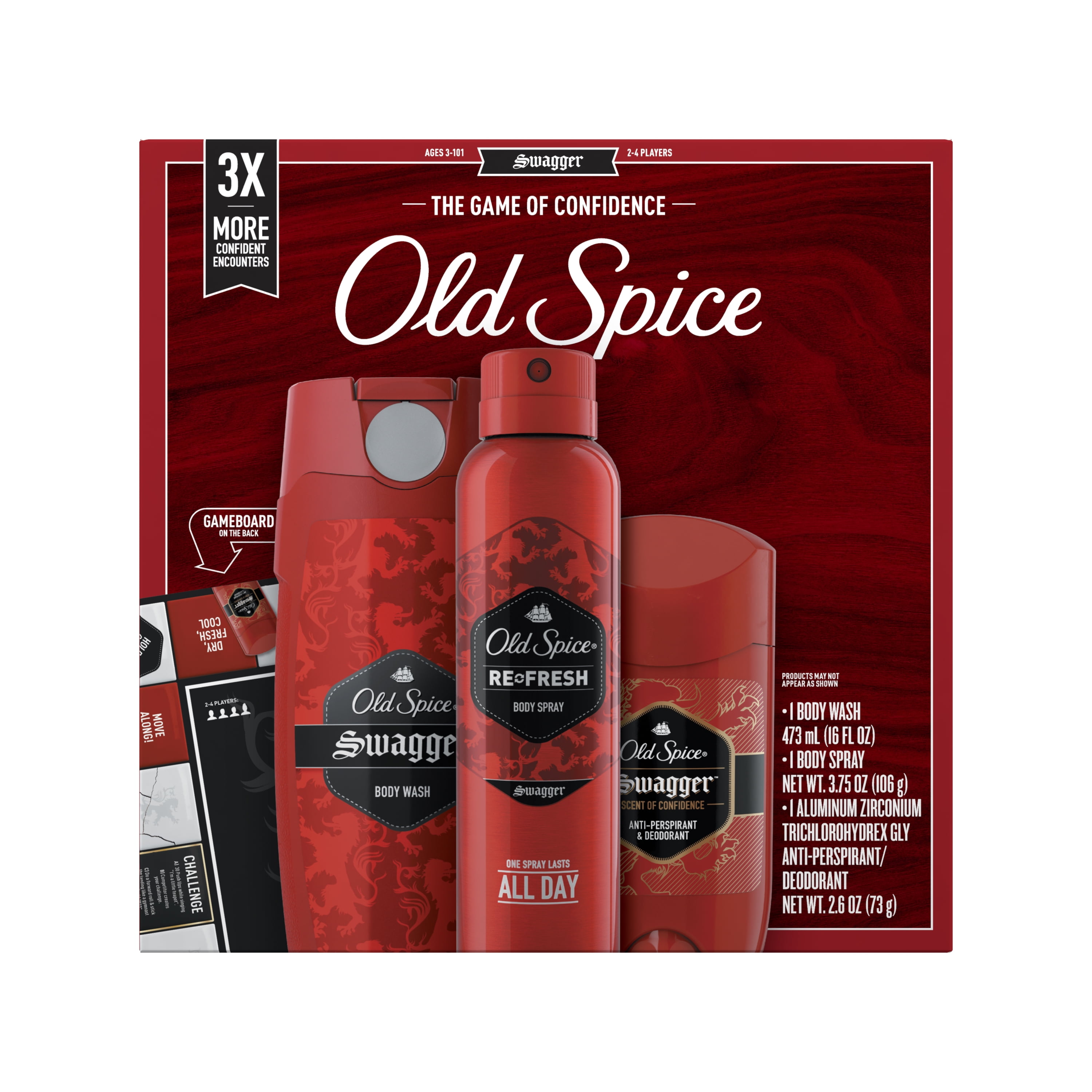 Old Spice Swagger Gift Pack Antiperspirant Deodorant + Body Spray