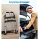 thumbnail image 4 of Andadores plegables HOMLAND para personas mayores con ruedas, ligeros, con ruedas, FSA/HSA, con altura ajustable y estructura de aluminio, color azul, 4 of 5