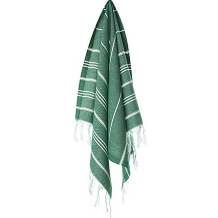 

Cacala Turkish Hand Towels with Hanging Loop (23 x 36) Peshtemal 100% Cotton Kitchen Towel Quick Dry Prewashed for Soft Feel Decorative Towels for Gym Yoga Bath and Kitchen (ArmyGreen)