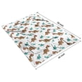 thumbnail image 4 of Brown and Teal Dinosaur Pattern Blanket,Comfortable Soft Lamb Wool Throw Blanket,All Season,Warm Lightweight Blankets for Sofa Bed Couch Living Room Chair,40"x50", 4 of 4