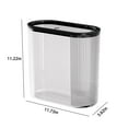 thumbnail image 5 of HBBKVI 2.6 Gallon Retangular Popup Lid Bathroom Trash Can, Transparent Plastic Kitchen Trash Can, Clear, 5 of 6