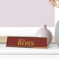 thumbnail image 3 of Undercover Boss, Red Gold Frame, Desk Sign (2x8”), 3 of 3