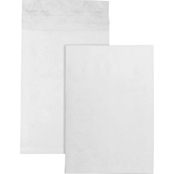 Survivor®, QUAR4290, 12 x 16 x 2 DuPont Tyvek Expansion Mailers with Self-Seal Closure, 100 / Carton, White