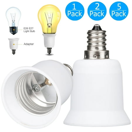 E12 Socket - TSV 1/2/5-pack Screw E12 to Medium Base E26 Light Bulb Socket Adapter Converter