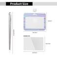 thumbnail image 3 of Kdxio Striped Gradient Card Badge Holder Work Badge Sleeve for Office, School, Factory, ID Credit Cards, Driver Licenses and Passes, 3 of 7