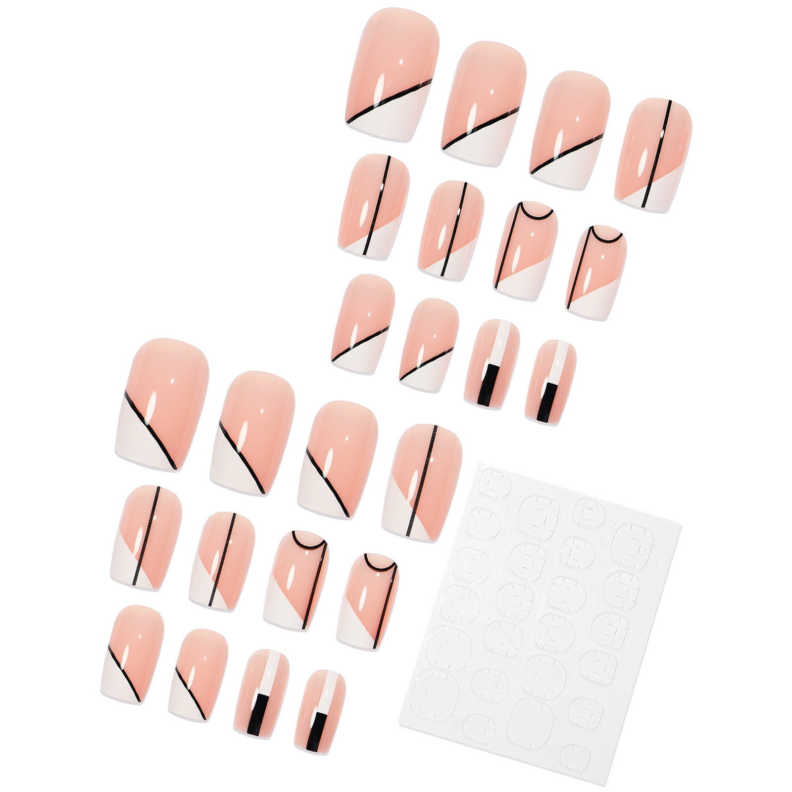 Nails Medium Length Tips Acrylic Polished Nails on Nails Long Coffin with Full Clear Nail Tips Coffin False Nails Coffin Medium Petite Nails Glitter Acrylic Nail Tips C