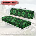 thumbnail image 7 of FKELYI Green Sshamrock Clover Leaf Print Mule Bench Seat Cover 2 Pcs Set Dustproof UTV Seat Cover Compatible with Kawasaki Mule 600/610 Anti-Scratch Seats Protector Decor, 7 of 7
