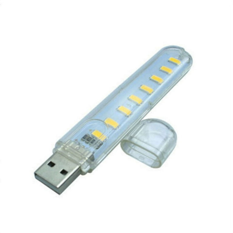 Warm White Mobile Power Lamp / 8 LED USB Night Light / LED Mini