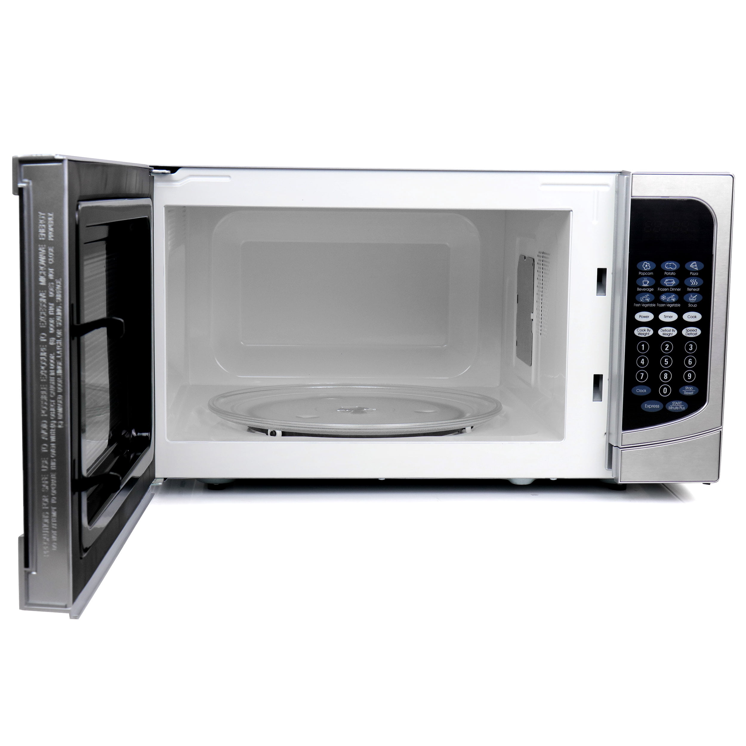 Oster Family-Size 1.6-Cu. ft. 1000W Countertop Microwave Oven in Stainless Steel