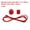 Bright Red, variant on Uxcell 2 Count Elastic Shoe Laces, No Tie Shoelaces Reflective Dot Coffee