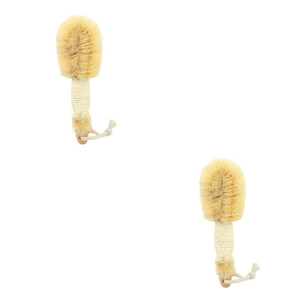 Cepillo de sisal Seitruly para colgar en la ducha amarillo resistente al desgaste