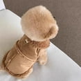 thumbnail image 4 of Qqyida Thick and Warm Winter Dog Clothes, Plush Suede Fleece Puppy Coat, Cold Weather Pet Apparel, Polyester Fabric Dog Sweater with Button Closure, for Small Medium Dogs in Fall and Winter, 4 of 6