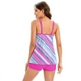 thumbnail image 2 of Womens Plus Size Swimsuits Bathing Suits Two Piece Tankini Tummy Control Swimwear Top with Boyshort, 2 of 6