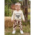 thumbnail image 5 of Cjfdfy Newborn Baby Boy Western Outfits My First Rodeo Long Sleeve Romper With Cow Print Pants Hat Set Little Baby Cute Country Fall Winter Outfit 0-18 Months, 5 of 9