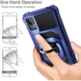 thumbnail image 6 of Nagebee Phone Case Compatible for TCL ION Z with Tempered Glass Screen Protector (Full Coverage), Full-Body Protective [Military-Grade] Magnetic Car Mount Ring Holder Heavy-Duty Case (Blue), 6 of 6