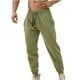 thumbnail image 2 of Pantalones deportivos elásticos de cintura media con bolsillos y cordones para hombre, 2 of 4