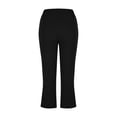 thumbnail image 6 of Hfnxid Capri Leggings For Women Elastic High Waisted Pant Stretchy Workout Lounge Pant Summer Athletic Yoga Cropped Trouser Black XL, 6 of 8