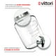 thumbnail image 4 of Dispensador de Bebidas VITTORI Vitrolero de Agua Vidrio con Tapa 8 Litros, 4 of 7