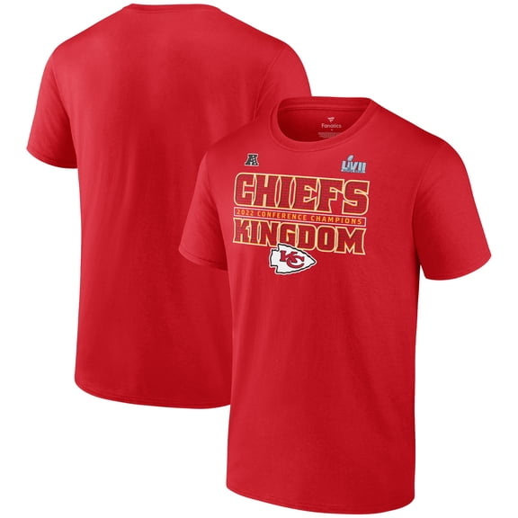 Men's Fanatics Red Kansas City Chiefs 2022 AFC Champions Team Slogan T-Shirt