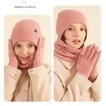 thumbnail image 3 of Gorro de invierno, bufanda, guantes con pantalla táctil, conjunto para hombres y mujeres, guantes de gorro, 3 of 5