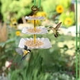 thumbnail image 5 of FeiFu Tiered Bird Feeder and Bath Combo,3-Story Double-Function Hanging Station with Spill-proof Design, Weather Proof Courtyard Garden Bird Feeder White, 5 of 5