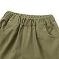 thumbnail image 4 of Lilgiuy Baby Boy Girl Solid Color Shorts Elastic Waist Casual Short Trousers Spring Summer Fall Comfortable Pocket Short Pants Playwear(Army Green,6-12 Months), 4 of 5