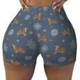 thumbnail image 2 of Picia Squirrel And Snowflakes Printed Workout Shorts for Women Seamless Scrunch Butt Lifting High Waisted Yoga Gym Booty Running Moisture-wicking Short Pants-Small, 2 of 9