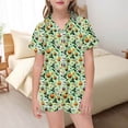 thumbnail image 2 of Shadoumai Summer Silk Halloween Pajamas Button Down Graphic Print Shirt and Pant Set with Pockets Comfortable Sports Tshirt 2 Piece Summer Loungewear, 2 of 4