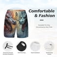 thumbnail image 3 of Yiaed White And Red Storm Dragon Print Mens Swim Trunks Bathing Suit Compression Liner Beach Swim Shorts Swimwear Quick Dry Zipper Pocket No-Chafing Board Short-XX-Large, 3 of 6