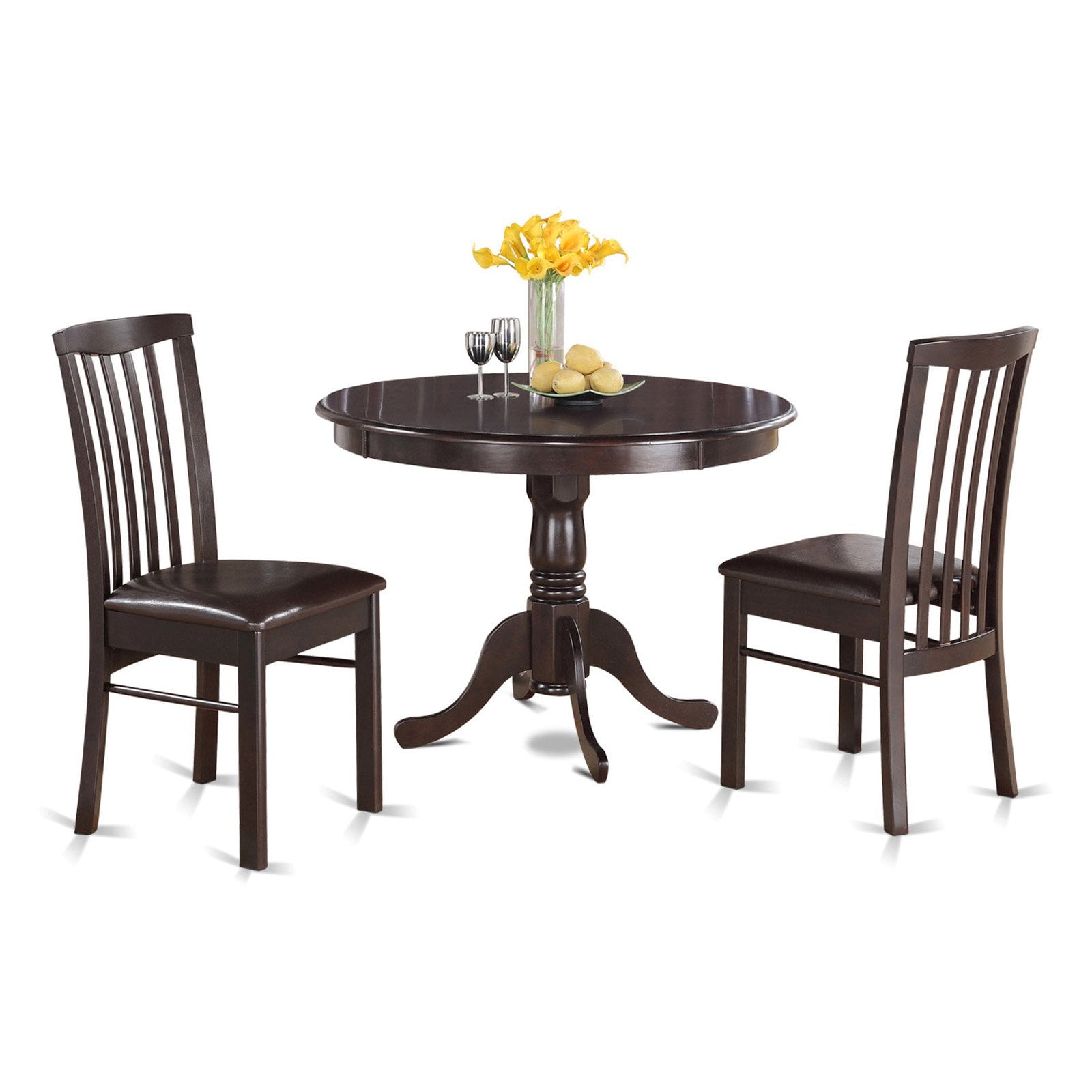 HART3CAPLC 3 PC Kitchen nook Dining setround Kitchen Table Round