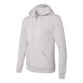 thumbnail image 2 of Alternative Men's Rocky Fleece Zip Hoodie, Eco Light Grey, 3X Large, 2 of 3