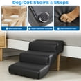 thumbnail image 3 of Avaloomia Home Dog Stairs for Small Dogs, 3-Step Non-Slip Waterproof Pet Stairs Ramp for Bed, 15.7" H, Black, 3 of 8