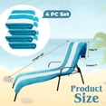 thumbnail image 4 of Superior Cabana Cotton Towel/ Chaise Lounge Chair Cover Set of 4, Turquoise, 4 of 9