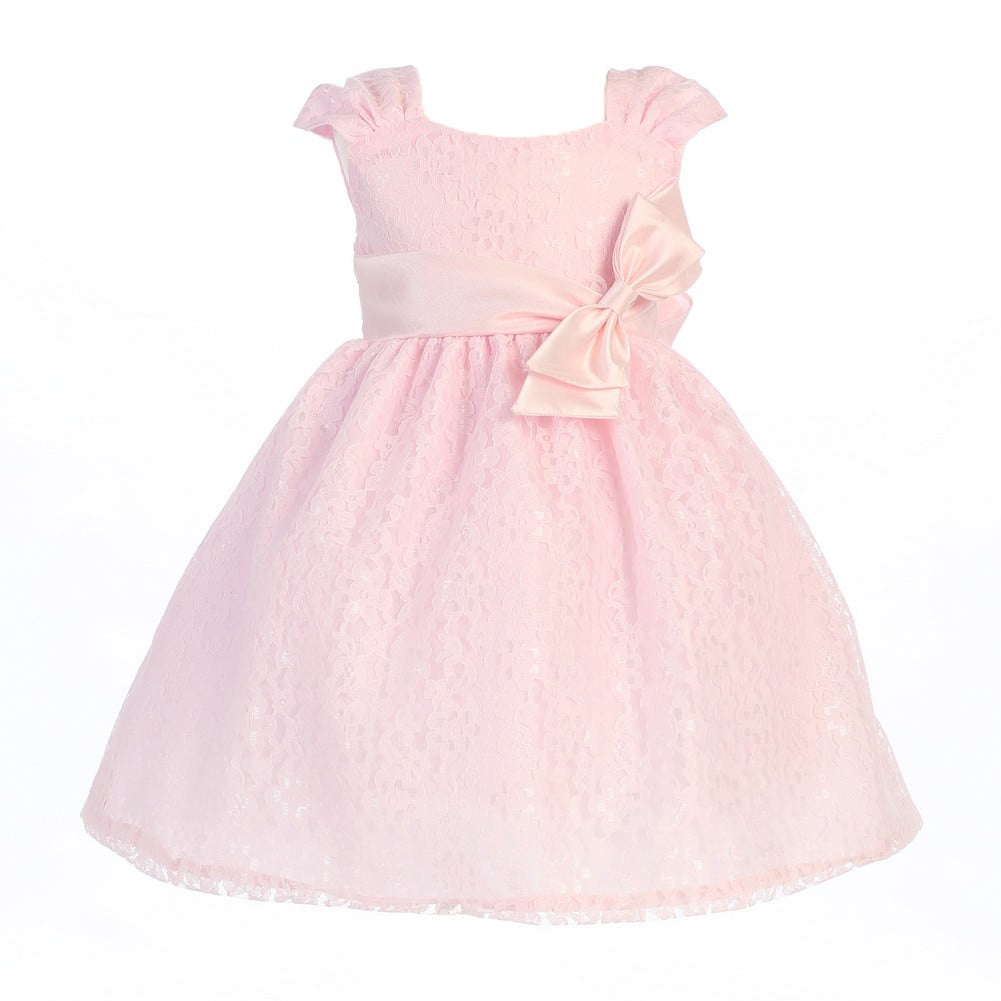EASTER - Lito Little Girls Pink Embroidered Bow Sash Tulle Dress 2T ...