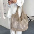 thumbnail image 4 of Women Crochet Tote Bag Hollow Beach Bag Large Capacity Fashion Knitted Bag, 4 of 4