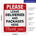 thumbnail image 3 of Please Leave Deliveries and Packages Here Thank You Sign,, 3 of 8