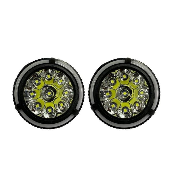 Motocicleta Luz Faro Montaje Niebla Foco Lámpara 9 Led 2 Uds Kearding EL008785-00