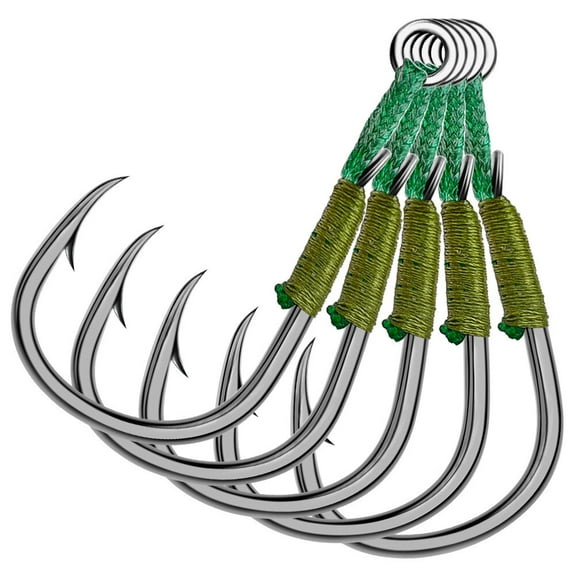 50pcs Assist Jig Fishing Hooks Saltwater Jig Hooks Strong Line Assist Hook
