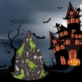 thumbnail image 6 of Honeii Dinosaur Skeleton Print Poncho Cape, Cloak Coat, Snuggly Hooded Wearable Blanket, Hooded Cape For Teenagers,Halloween Costumes-Medium, 6 of 7