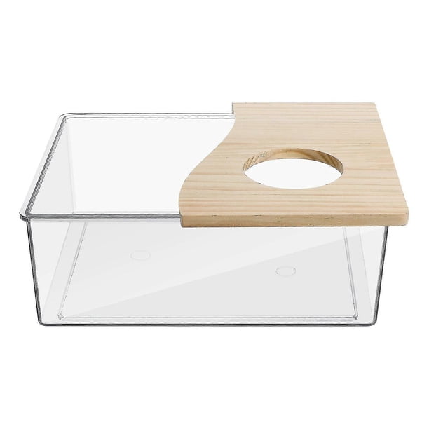 caseta de baño transparente para chinchillas, arenero para hámster, contenedor de arena para baño de chinchillas, contenedor acrílico s202412241647