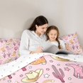 thumbnail image 4 of Manfei Western Kawaii Boots Hats Twin Comforter Sets 2pcs,Cute Cactus Horseshoe Bedding Set,Light Pink Peach,1 Comforter and 1 Pillowcase,Reversible, 4 of 6