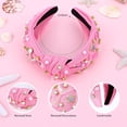 thumbnail image 2 of Diadema anudada con forma de sirena YARIEW para niñas (rosa), 2 of 8
