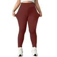 thumbnail image 2 of Fleece Lined Leggings Women Warm Thermal High Waisted Winter Exercise Tights, 2 of 8