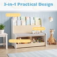 thumbnail image 5 of Gymax Kids Reading Nook w/Bench Bookshelf & 2 Cubbies Removable Padded Seat Cushion, 5 of 10
