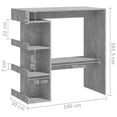 thumbnail image 4 of vidaXL Bar Table with Storage Rack Concrete Grey 100x50x101.5cm Engineered Wood, 4 of 4