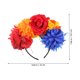 thumbnail image 2 of EeaseMX Simulación de diademas de arcoiris simulación Rose Flower Crown Rainbow Diadema para fiesta para fiesta, 2 of 7