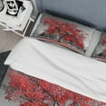 thumbnail image 4 of Designart 'Big Red Tree on Foggy Day' Traditional Bedding Set - Duvet Cover & Shams, 4 of 4